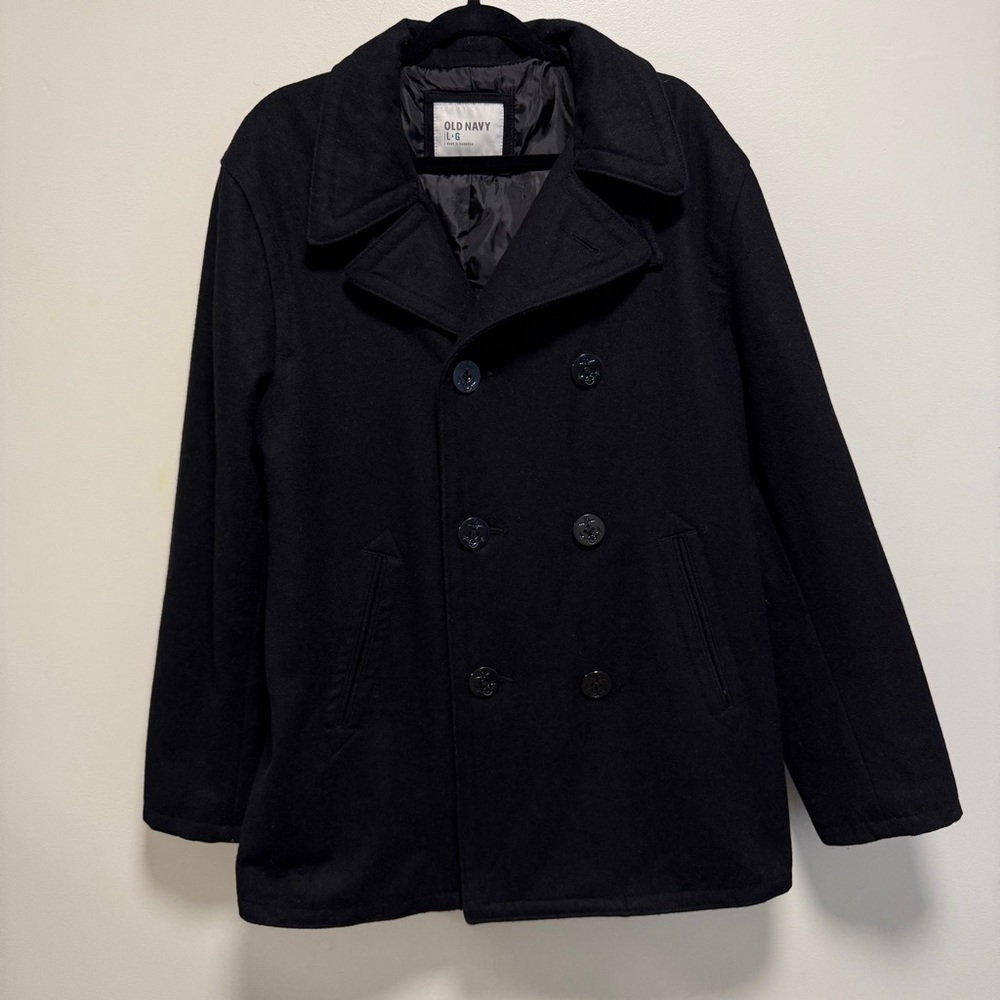 Old Navy Classic Black Pea Coat
